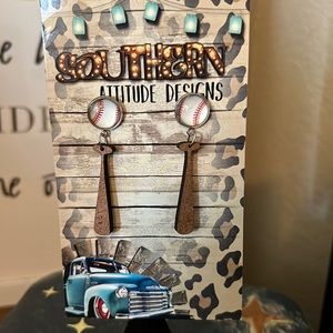 Baseball Bat Earrings